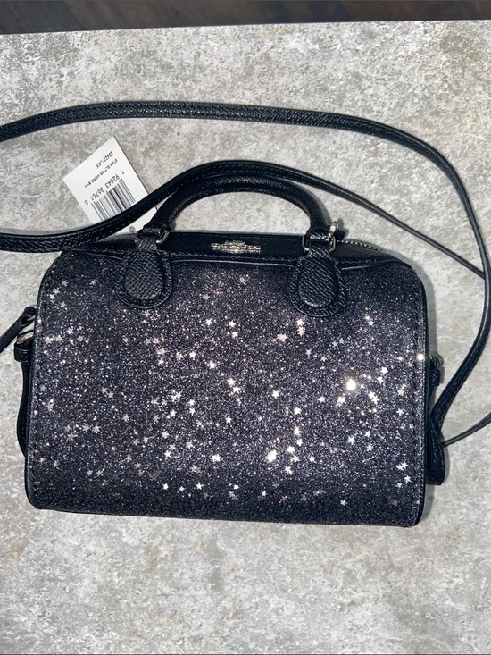 Coach Handbags - Coach Black Glitter Star Mini Satchel